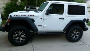 Black Horse Offroad 3" Side Steps for 18-24+ Jeep Wrangler JL 2-Door 9B083-