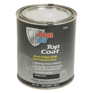 POR-15 Top Coat 1 Quart In Chassis Black 45904