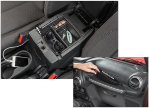 Quadratec Center Console Storage Tray & Grab Bar Tray for 11-18 Jeep Wrangler JK 14125-3020