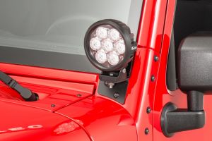 Quadratec 6" Round LED Lights with Wiring Harness 97109R6-