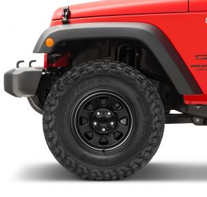 Quadratec CJ Retro Alloy Wheel In 17x8.5 with 5.2in Backspace for 07-25+ Jeep Wrangler JK, JL and Gladiator JT 92615CJR-