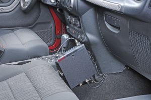 Quadratec JK-CBMU Quick Disconnect CB Radio Mount for 11-18 Jeep Wrangler JK with Full Size CB Radios 96080-0201