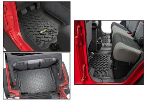 Quadratec Ultimate All Weather Floor Liner Triple Combo for 14-18 Jeep Wrangler Unlimited JK 4 Door 14254JKU14-