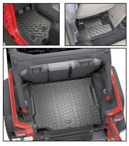 Quadratec Ultimate All Weather Floor Liner Triple Combo for 07-13 Jeep Wrangler JK 2 Door 14254JK-