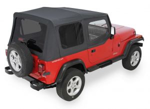 QuadraTop Replacement Soft Top with Upper Doors & Tinted Rear Windows for 88-95 Jeep Wrangler YJ 11000YJ-