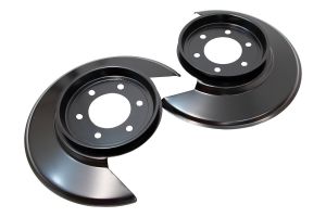 Kentrol Stainless Steel Disc Brake Dust Covers in Black Stainless Steel for 78-86 Jeep CJ7 50502