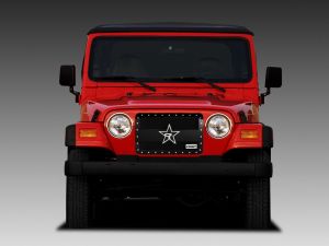 Rolling Big Power RX-3 Studded Grille in Black for 97-06 Jeep Wrangler TJ 951482