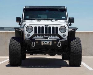 Road Armor Stealth Mid Width Front Winch Bumper for 07-18 Jeep Wrangler JK, JKU 5072F-