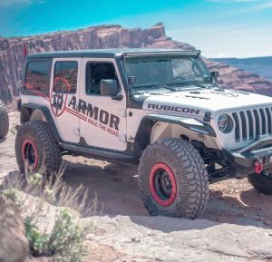 Road Armor Stealth Body Armor Rocker Panels for 18-25 Jeep Wrangler Unlimited JL 4-Door 518ARG4B