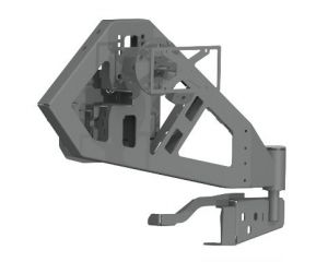 Road Armor Stealth Rear Tire Carrier Assembly for 18-25 Jeep Wrangler JL with Stealth Rear Bumper & hole 518RTC0B