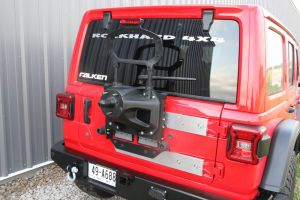 Rock Hard 4X4 Freedom Series Body Mount Tire Carrier with Billet Aluminum Braces for 18+ Jeep Wrangler JL, JLU RH-90350