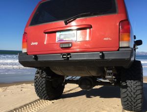 Rock Hard 4X4 Rear Bumper in Black for 84-01 Jeep Cherokee XJ RH1013A