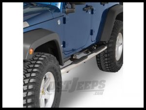 Rampage Products Endurance Side Bars For 2007+ Jeep Wrangler JK Unlimited 4 Door (Polished Stainless) 9428
