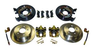 Crown Automotive Disc Brake Conversion Kit w/o Parking Brake Cables For 91-06 Jeep Vehicles with Dana 35 or Chrysler 8.25 Rear Axle without ABS RT31007
