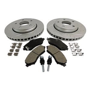 Crown Performance Brake Kit (Front Drilled & Slotted) for Front on 07-18 Jeep Wrangler JK, JKU RT31027