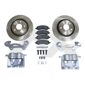 Crown Big Brake Kit (Front Drilled & Slotted) For 2007-18 Jeep Wrangler JK 2 Door & Unlimited 4 Door Models RT31047