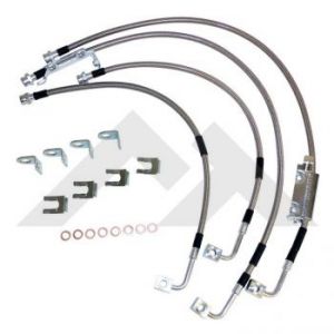RT Off-Road Stainless Steel Brake Hose Kit (4"-6" Lift) - For 2011-2018 Jeep Wrangler JK Models RT31049