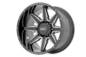 Rough Country Rough Country 91M Series Wheel One-Piece Gloss Black 20x12 6x5.5 -44mm For 2021-2023 Ford Bronco 2 and 4 Doors 91201212M