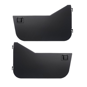 Warrior Products (Smooth Black) Steel Front Half Doors with Rotary Paddle Handles For 2007-18 Jeep Wrangler JK 2 Door & Unlimited 4 Door Models S920DOOR