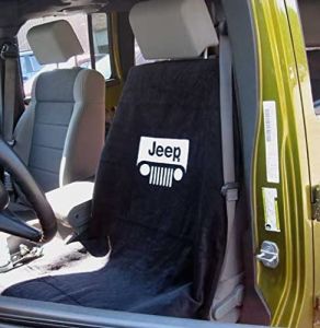 INSYNC Seat Towel Cover Featuring Jeep Grille Logo In Black SA100JEPGB