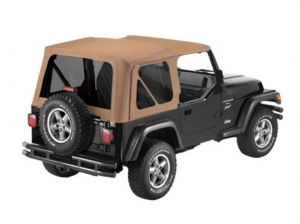 BESTOP Replace-A-Top With Tinted Windows In Sailcloth Spice For 1997-02 Jeep Wrangler TJ With Factory Steel Doors 7913937