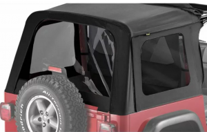 BESTOP Tinted Window Kit For BESTOP Sunrider Soft Top In Black Denim For 1997-06 Jeep Wrangler TJ 58699-15