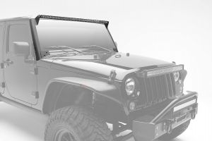 ZROADZ Front Roof LED Kit with 50" LED Straight Single Row Slim Light Bar for 07-18 Jeep Wrangler JK, JKU Z374711-KIT