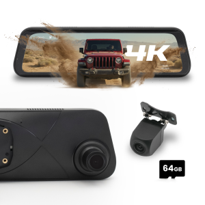 Stinger Off-Road Stinger STR4K 9.66" 4K RearView DVR Monitor Mirror Camera | Front & Rear Dash/Backup Camera Kit STR4K for Universal Applications STR4K