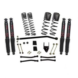 Skyjacker 4.5 in. Dual Rate-Long Travel Suspension Lift Kit with Black MAX Shocks for 21-24 Jeep Wrangler 4XE JL45EBKBLT-
