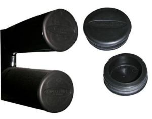 SmittyBilt Tubular Bumper Replacement End Caps For 3" Tube In Black TA25