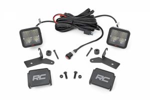 Rough Country 2" LED Lower Windshield Kit Spectrum Series for 18+ Jeep Wrangler JL, JLU & 20+ Gladiator JT 80052