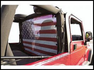 Vertically Driven Products Windstopper With American Flag For 1980-06 Jeep CJ & Wrangler YJ & TJ/TLJ Unlimited Models 508005-1