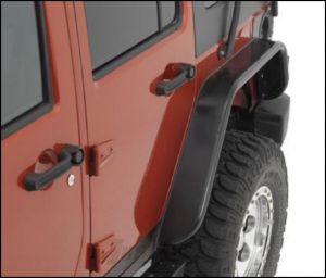 Warrior Products Rear Tube Flares In Unfinished For 2007-18 Jeep Wrangler JK Unlimited 4 Door Models S7313-RAW