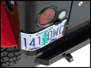 Warrior Products Corner Mount License Plate Bracket with LED Light For 1997-06 Jeep Wrangler TJ Models 1561