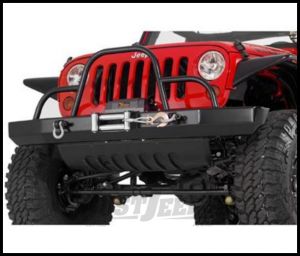Warrior Products Rock Crawler Front Bumper with Brush Guard, D-Ring Mounts and Winch Mount For 2007-18 Jeep Wrangler JK 2 Door & Unlimited 4 Door Models 59056
