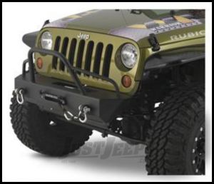 Warrior Products Stubby Winch Bumper with Pre-Runner Brush Guard For 2007-18 Jeep Wrangler JK 2 Door & Unlimited 4 Door Models 59750