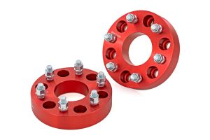 Rough Country 1.5 Inch Wheel Spacers 6x5.5 Red Chevy/GMC 1500 Truck & SUV 1160RED
