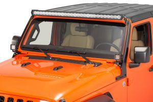 Quadratec Windshield Light Bar Brackets w/ A-Pillar Light Mounts for 18+ Jeep Wrangler JL & 20+ Gladiator JT 12005-8125