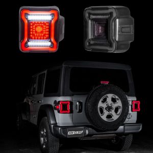 XK Glow LED Smoked Lens Tail Light Kit for 18-25+ Jeep Wrangler JL, JLU XK041027