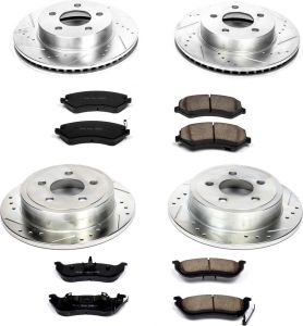 Power Stop Front & Rear Z23 Evolution Sport Performance 1-Click Brake Kit for 03-07 Jeep Liberty KJ K2162
