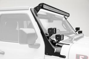 ZROADZ Roof Light Mount & Dual Pod Brackets For 2018+ Jeep Gladiator JT & Wrangler JL Unlimited 4 Door Models Z374831-BK4