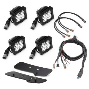 ZROADZ Mirror Ditch LED Light Kit with (2) 3" ZROADZ White & (2) Amber Pods for 21-26+ Ford Bronco Z365401-KIT4AW