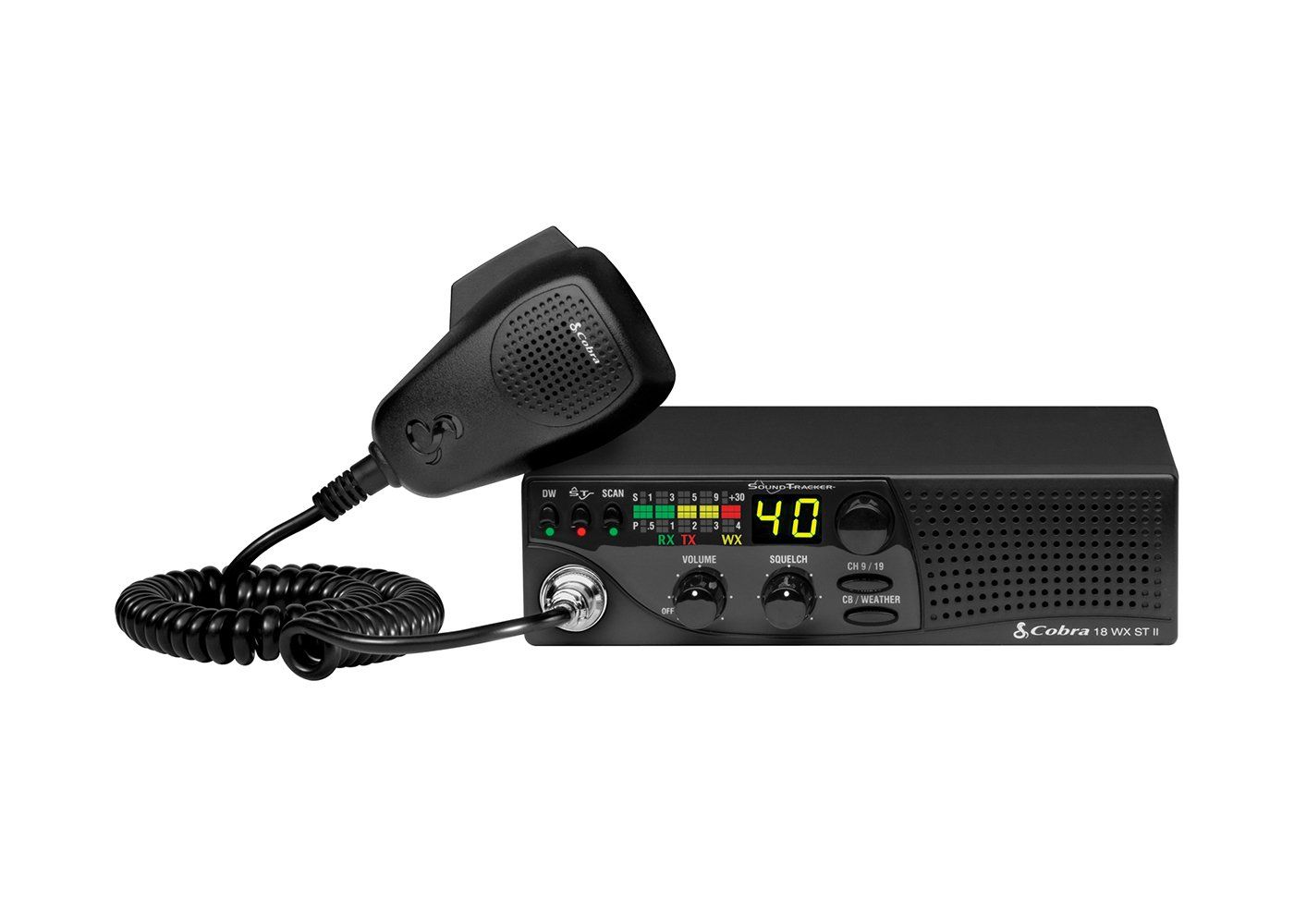 Cobra Electronics 18WXSTII 40 Channel CB Radio with NOAA Weather & Soundtracker