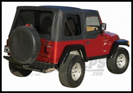 Buy Rampage Soft Top OEM Replacement Skin & Windows With Upper Door Skins  Black Diamond For 1997-06 Jeep Wrangler TJ 99735 for CA$