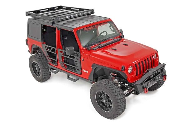 Buy Rough Country Roof Rack System w/ LED Lights For 2018+ Jeep Wrangler JL  2 Door & Unlimited 4 Door Models 10622 for CA$1,