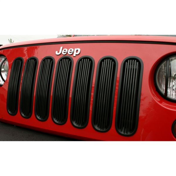 Buy Rugged Ridge Billet Grille Inserts in Black For 2007-18 Jeep Wrangler JK  2 Door & Unlimited 4 Door Models  for CA$
