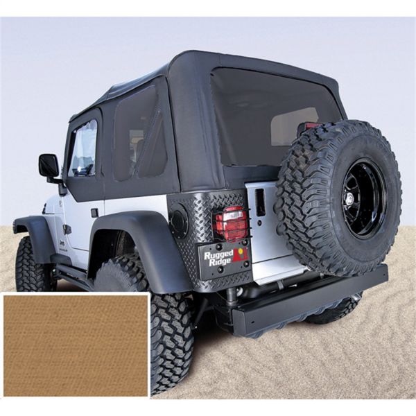 Buy Rugged Ridge (Spice Denim) Replacement Soft Top Skin With Tinted  Windows For 1997-02 Jeep Wrangler TJ (Upper Door Skins Included)   for CA$