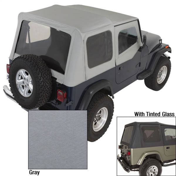 Buy Rugged Ridge XHD Replacement Soft Top with Upper Door Skins & Tinted  Windows Grey Denim 1988-95 Jeep Wrangler YJ  for CA$