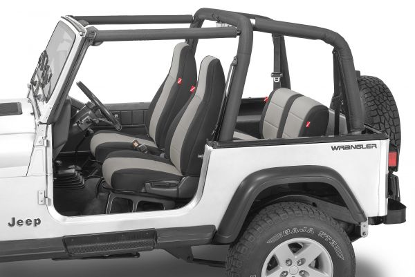 Smittybilt GEAR 5661001 Black Front Seat Cover For Jeep Wrangler YJ TJ LJ JK (1976-2017) - 600 Denier Polyester