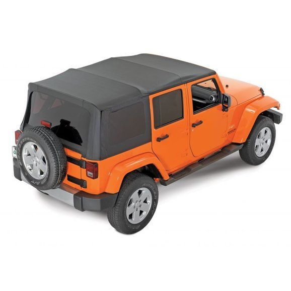 Mopar Complete Cable Style Soft Top with Spring Lift Assist for 07-18 Jeep  Wrangler JKU 2213651